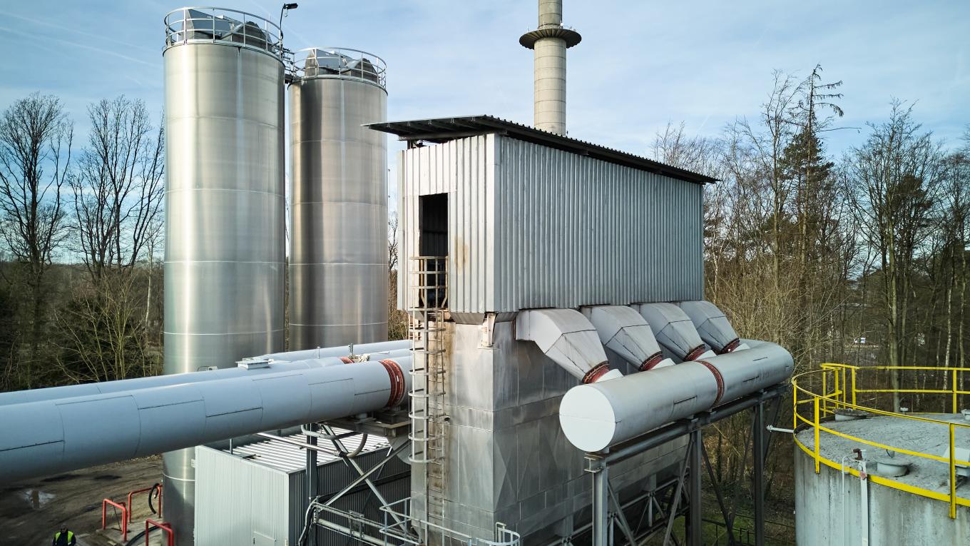 la centrale biomasse d'ULiège vue de l'extérieur